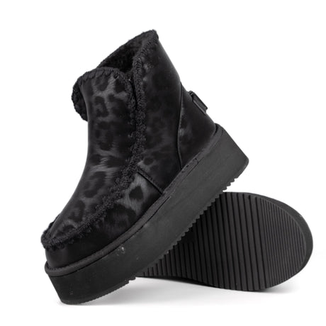 ICON Stivale Platform Pelliccia Nero Animalier IC05266SD