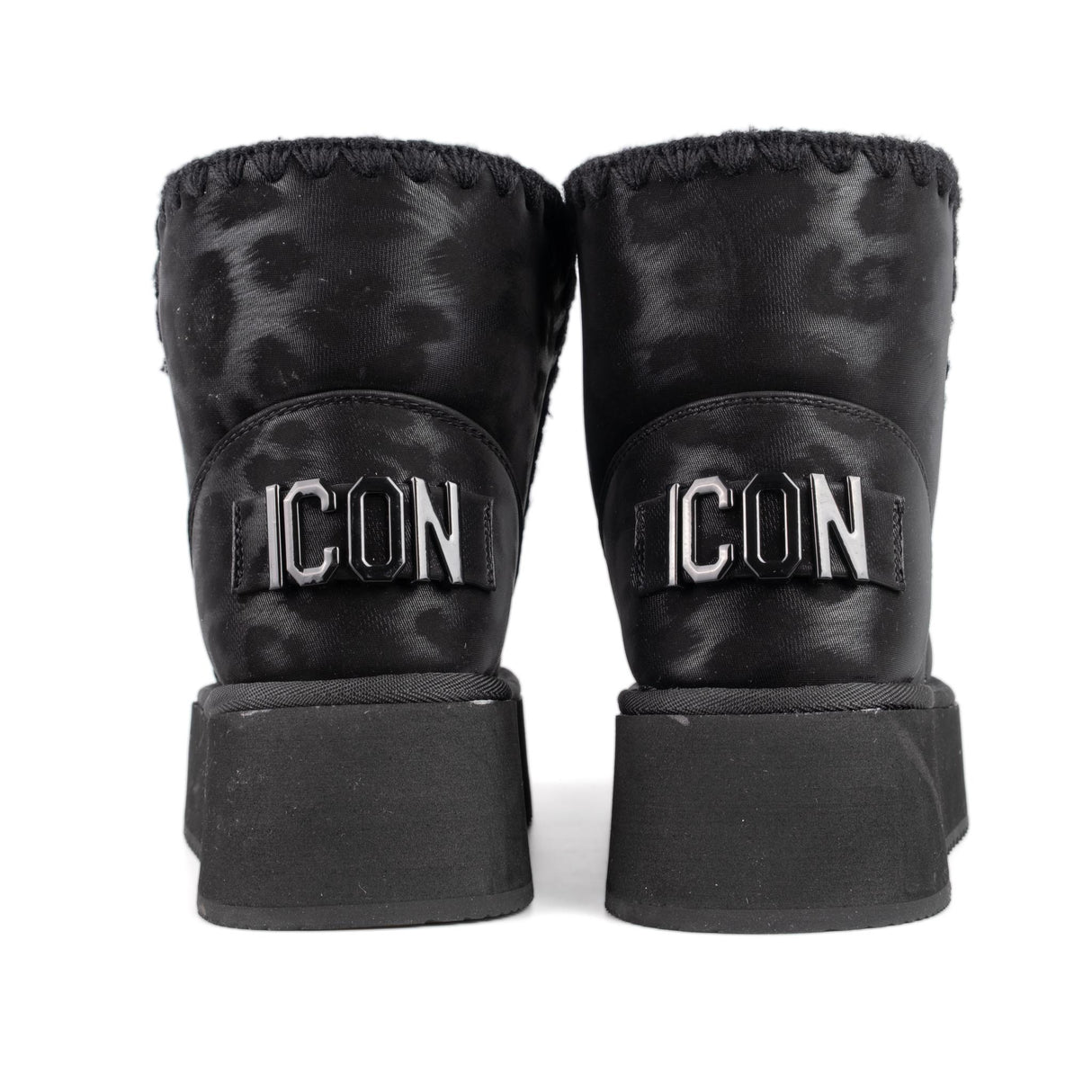 ICON Stivale Platform Pelliccia Nero Animalier IC05266SD