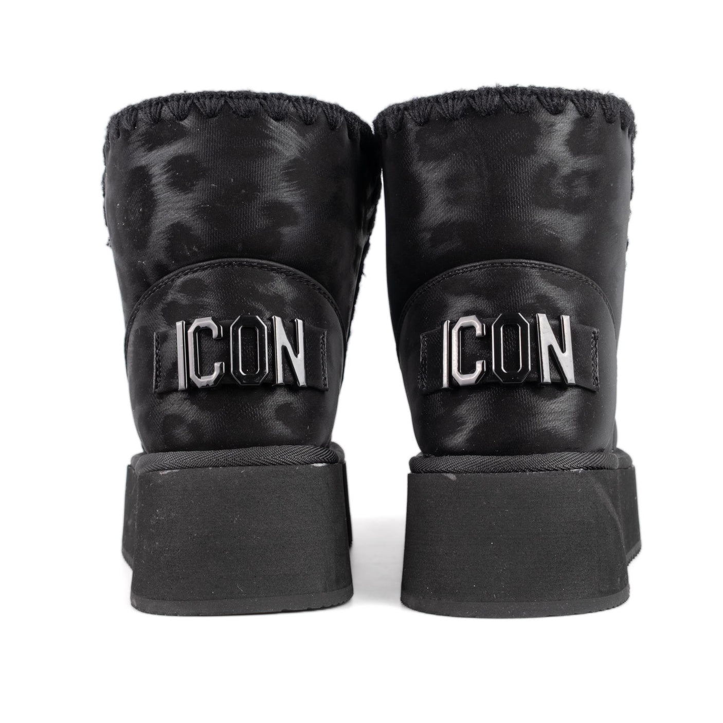 ICON Stivale Platform Pelliccia Nero Animalier IC05266SD