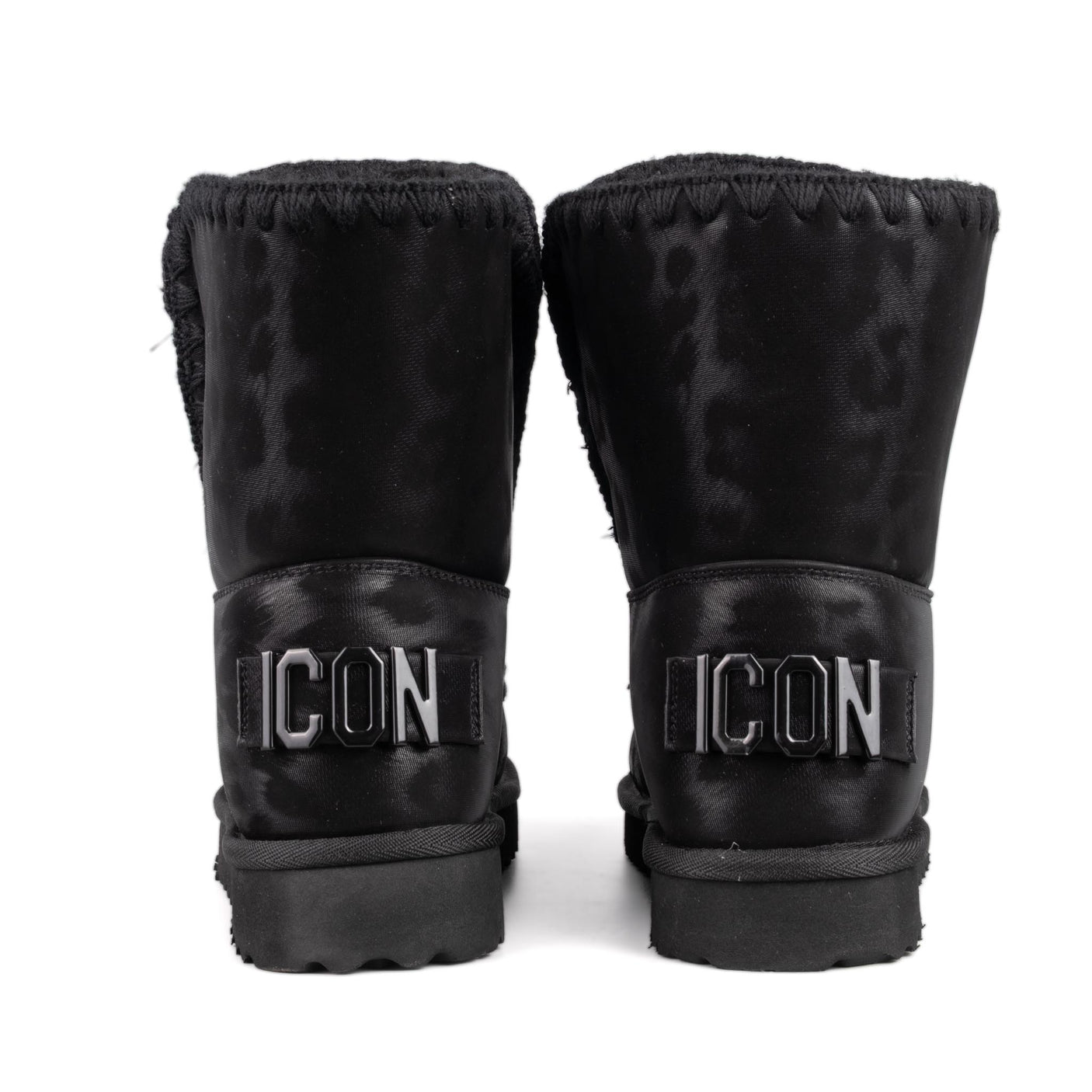 ICON Stivaletto Pelliccia Ecopelle Nero Animalier IC05267SD