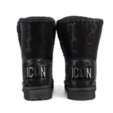 ICON Stivaletto Pelliccia Ecopelle Nero Animalier IC05267SD