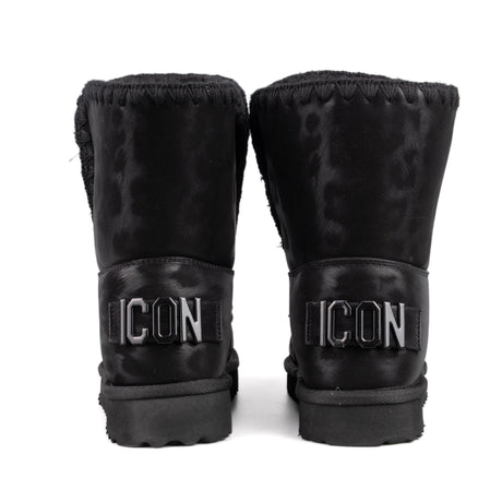 ICON Stivaletto Pelliccia Ecopelle Nero Animalier IC05267SD