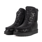 ICON Faux Fur Ankle Boot Black Animal Print IC05267SD
