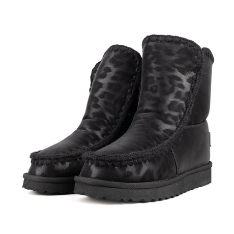 ICON Stivaletto Pelliccia Ecopelle Nero Animalier IC05267SD