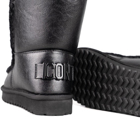 ICON Stivaletto Pelliccia Satinato Nero IC05263SD
