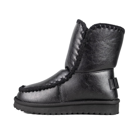 ICON Stivaletto Pelliccia Satinato Nero IC05263SD