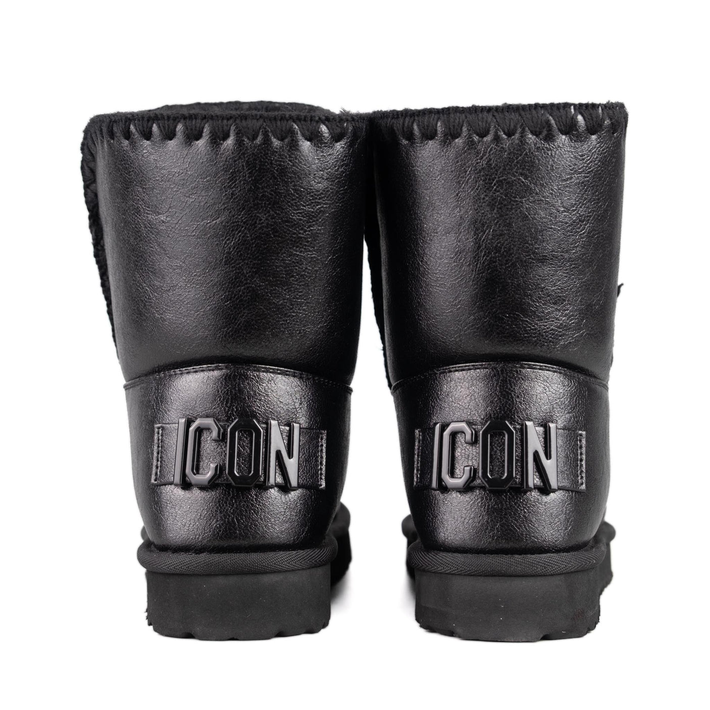 ICON Stivaletto Pelliccia Satinato Nero IC05263SD