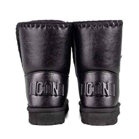 ICON Stivaletto Pelliccia Satinato Nero IC05263SD