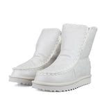ICON Faux Fur Ankle Boot White Animal Print IC05267SD