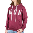 ICON Felpa Cappuccio Bordeaux ICDF2W6F001