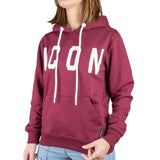 ICON Felpa Cappuccio Bordeaux ICDF2W6F001