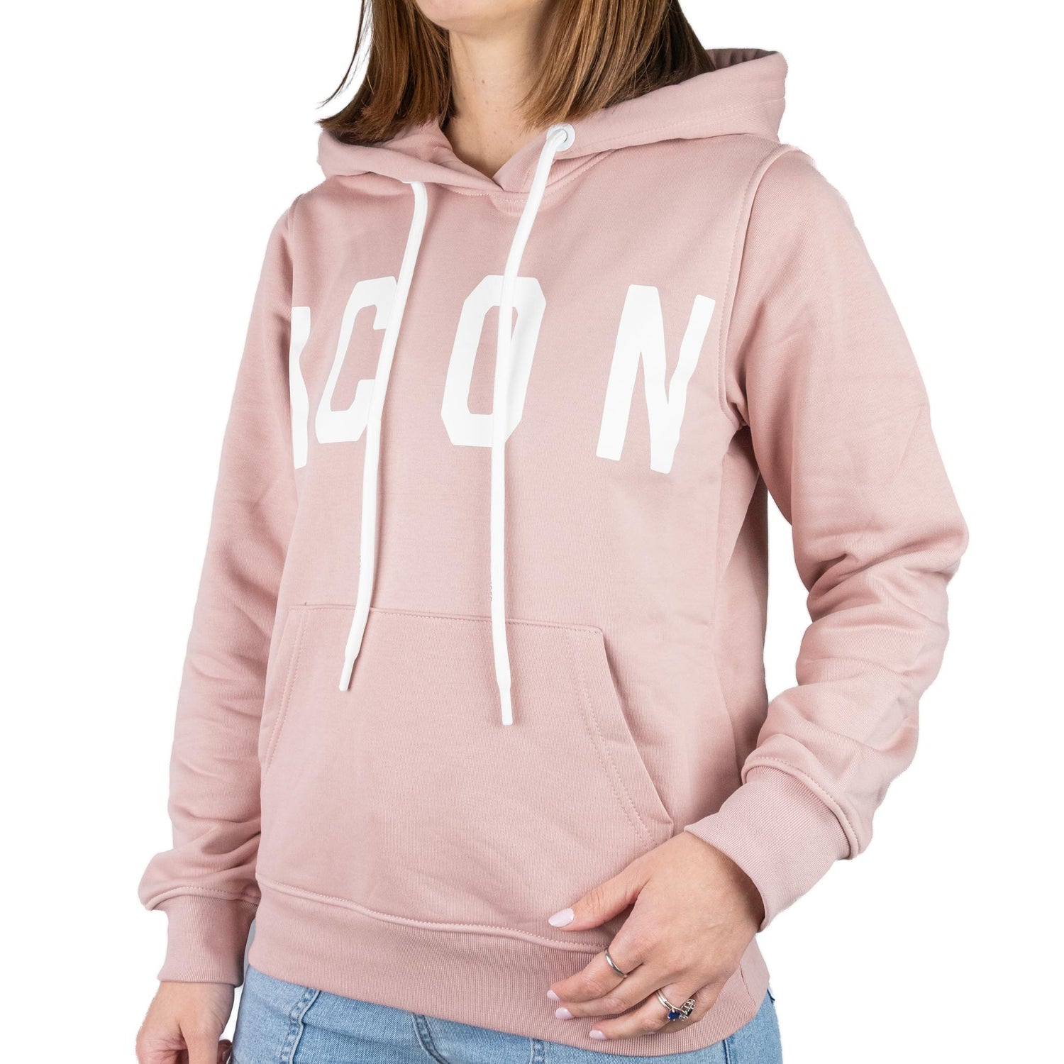 Bershka PRINTED - Felpa con cappuccio - light pink/rosa Bershka PRINTED - Felpa con cappuccio - light pink/rosa