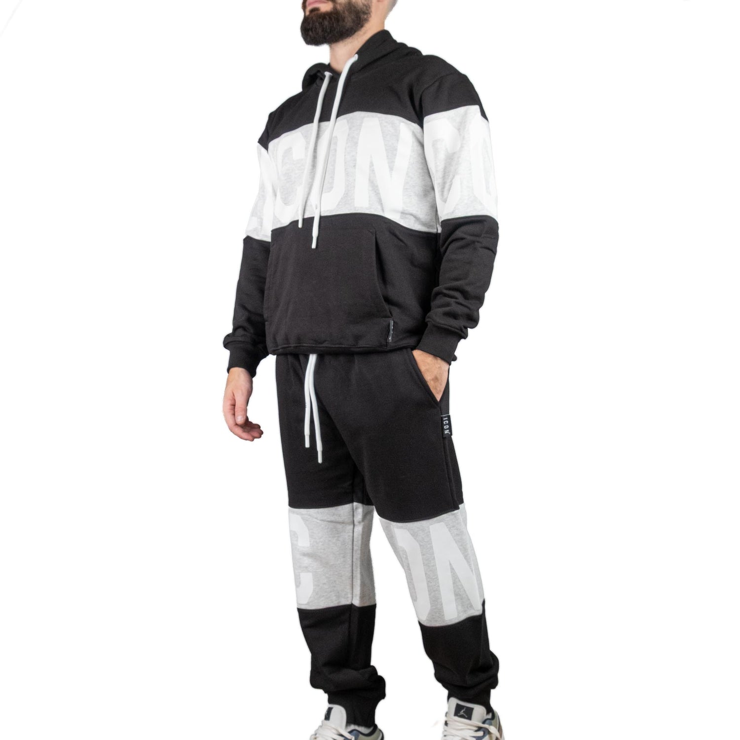 Generisch Egitto impronte digitali uomo felpa con cappuccio, Nero , XL Generisch Egitto impronte digitali uomo felpa con cappuccio, Nero , XL
