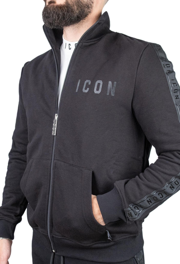 ICON Felpa Zip Nero / Nero ICUF2W6F058