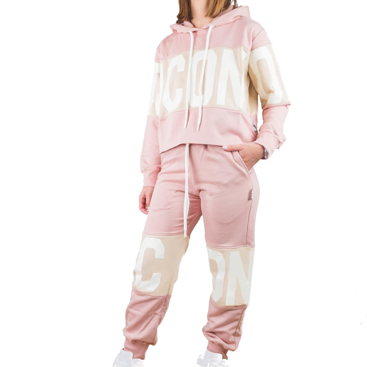 ICON Pantalone Logo Rosa ICDF2W6P007