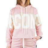 ICON Felpa Crop Logo Rosa ICDF2W6F018