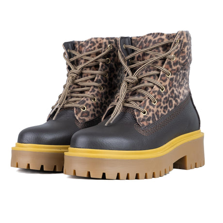 Jammers London Platform Stone Street Dark Brown Leopard