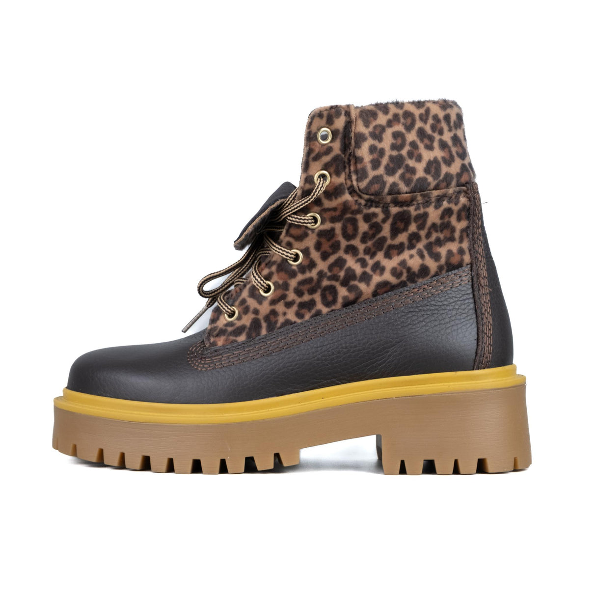 Jammers London Platform Stone Street Dark Brown Leopard