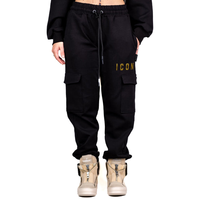 ICON Pantalone Cargo Nero ID9157P