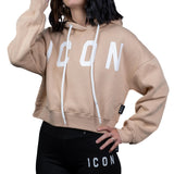 ICON Felpa con Cappuccio Beige ID9107F