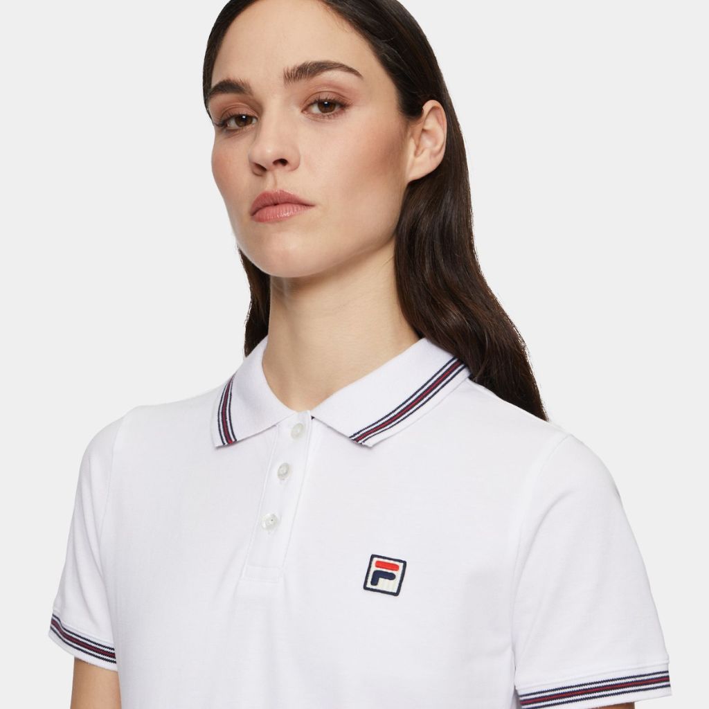 Fila Lomre Slim Polo Shirt Bianco Faw1013 10001