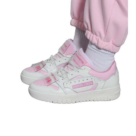 Jammers London Sneakers Cambridge on Bianco/Rosa Etichetta Trasparente