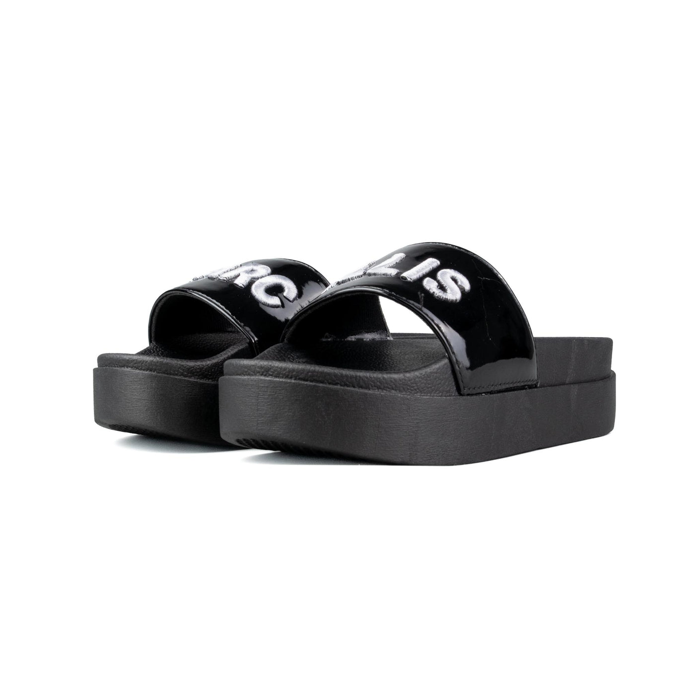Marc Ellis Lena304 Ciabatte Platform Nero/Argento