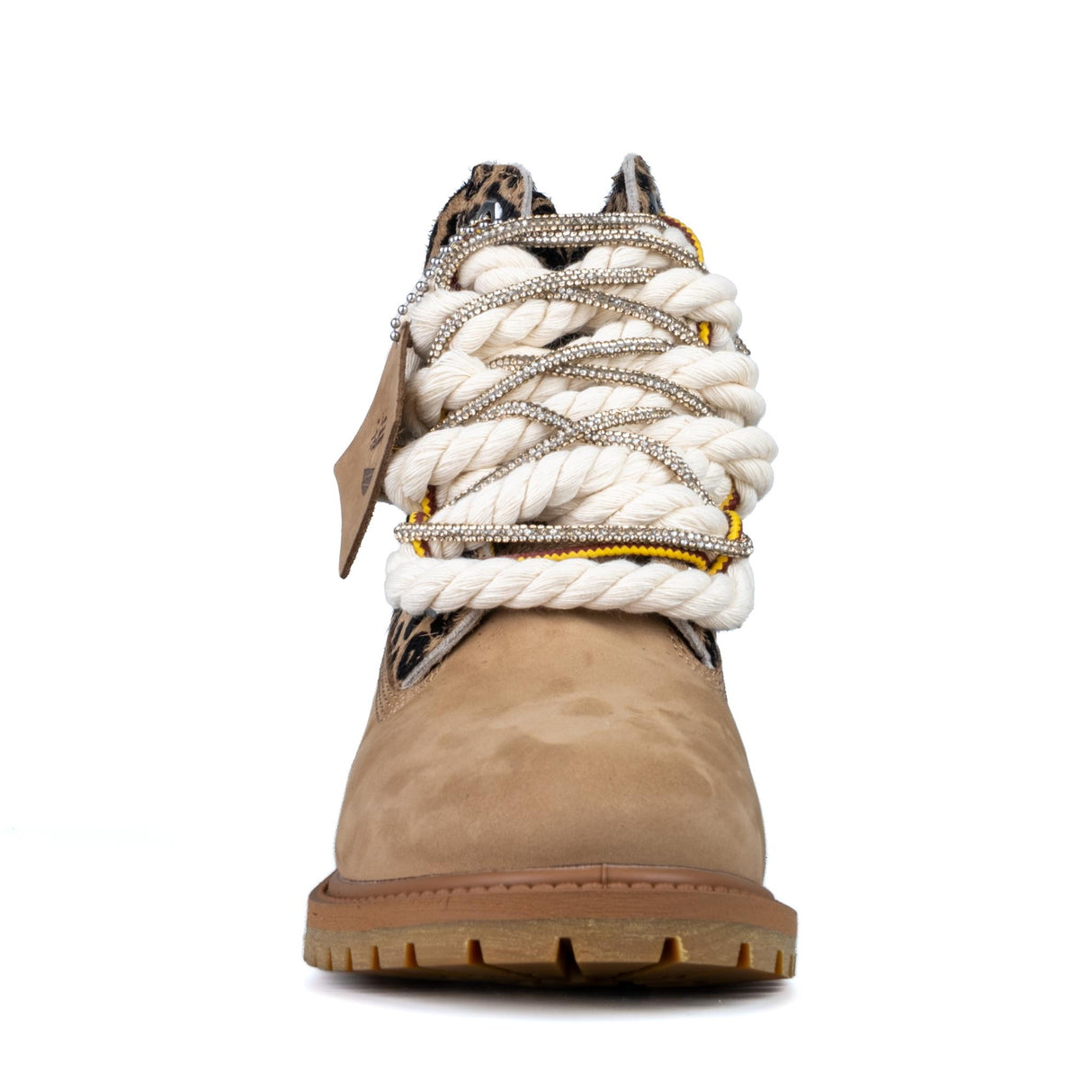Timberland Stivaletto Premium Beige/Leopardo Corda Beige e Brillantini TB0A5M5N EN3