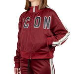 ICON Felpa Zip Bordeaux ICDF2W6F016
