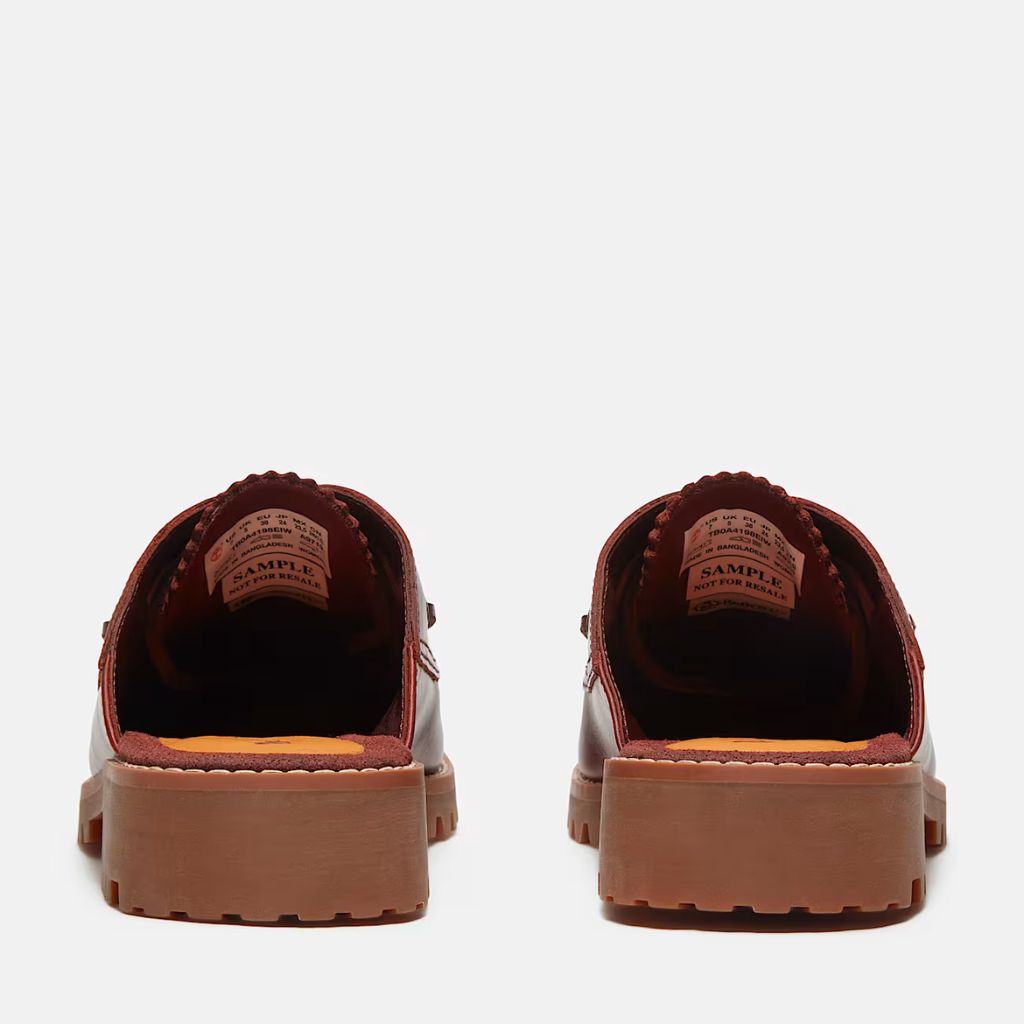 Sabot mule Timberland Authentic Bordeaux donna - pelle premium e fodera ReBOTL riciclata