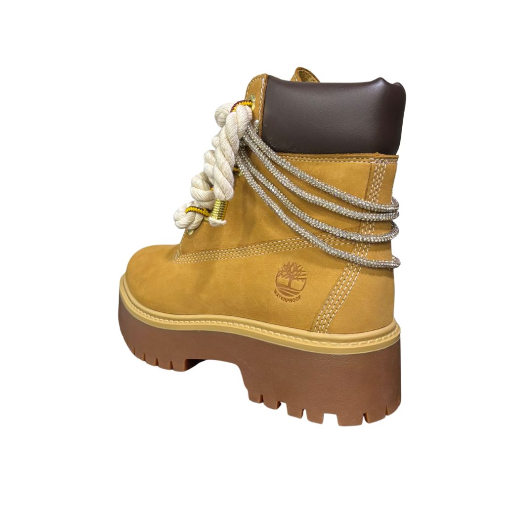 Timberland Stivaletto Platform Stone Street Giallo Corda e Brillantini Dietro TB1A5RJD 231