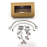 Kit Catena, Perle e Charms Argento con la sua confezione