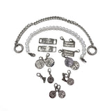 Kit Fai Da Te Timberland: catena, filo di perle, placchette Stone Street e charms argento
