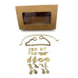 Kit Catena, Perle e Charms Oro con la sua confezione