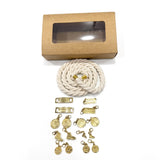 Kit Corda e Charms Oro con la sua confezione