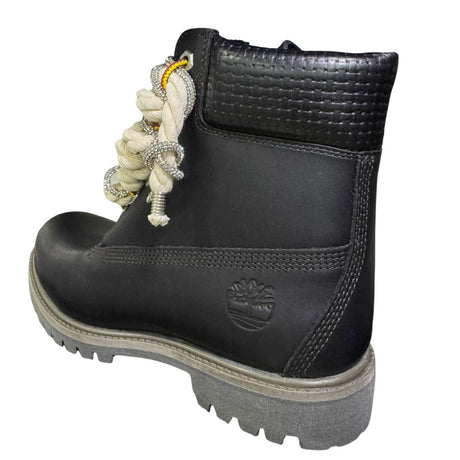 Timberland Stivaletto Stringato Nero Corda e Brillantini TB0A2P6W A3L
