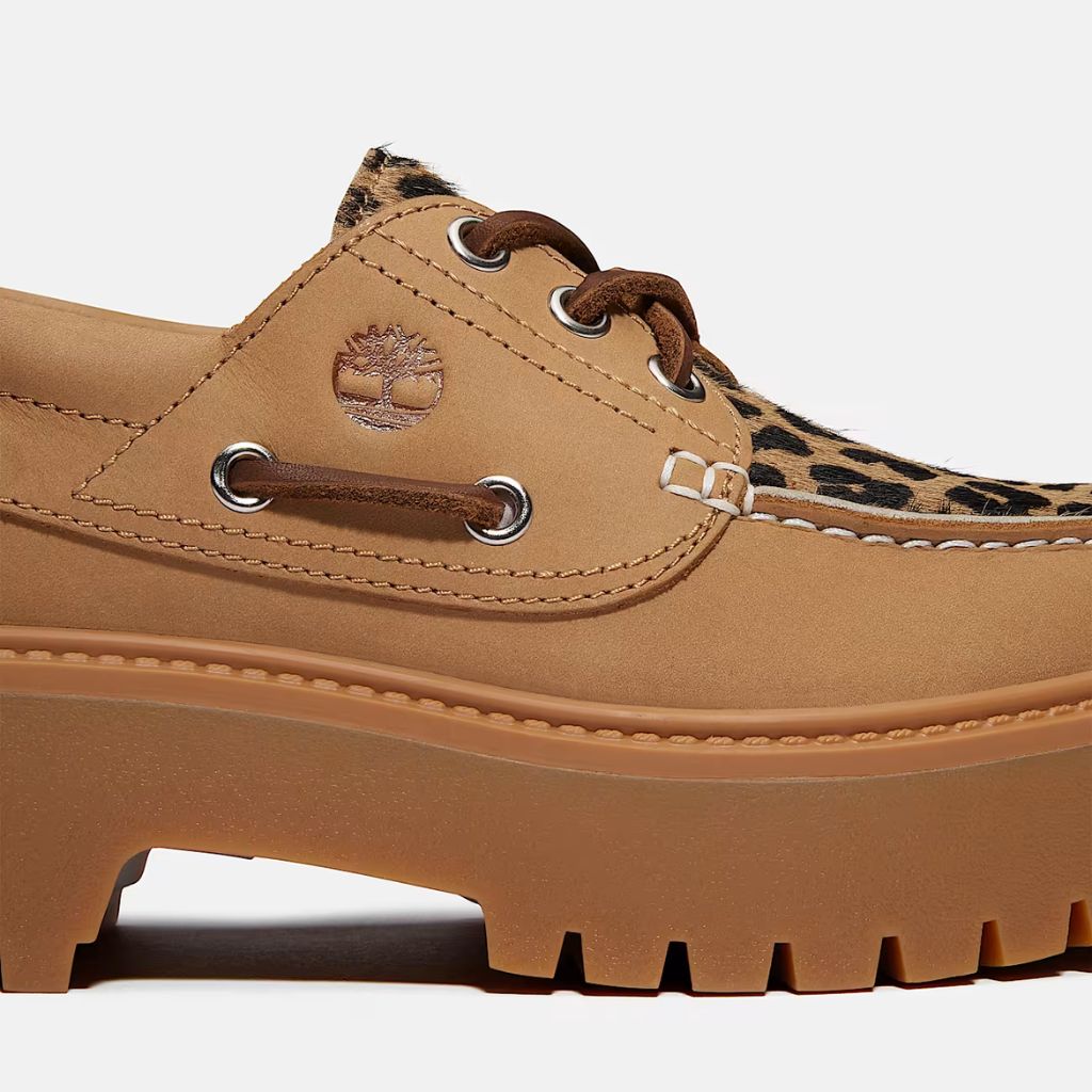 Timberland Scarpa da Barca Platform Stone Street Beige/Leopardo TB0A2GVF EN3