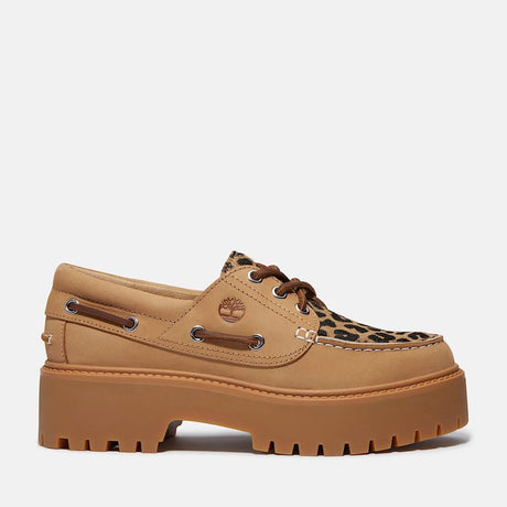 Timberland Scarpa da Barca Platform Stone Street Beige/Leopardo TB0A2GVF EN3