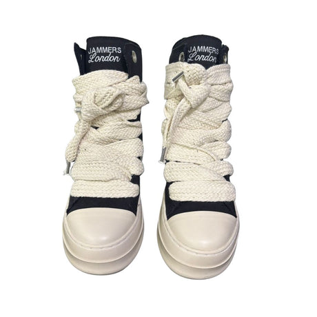 Jammers London Tore Over Tela Nero Laccio Doppio Fondo Beige