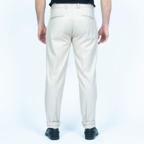 Langella Pantalone Bottone Laterale Beige