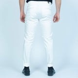 Pantalone Langella Raso Cotone Off White