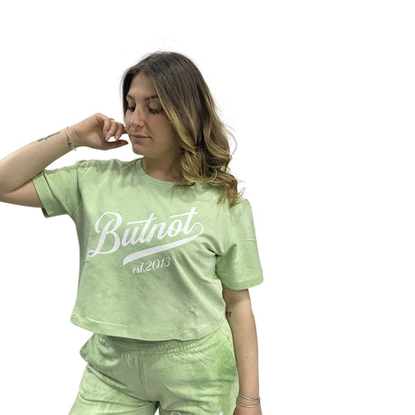 Butnot T-shirt Crop Firma Verde D739