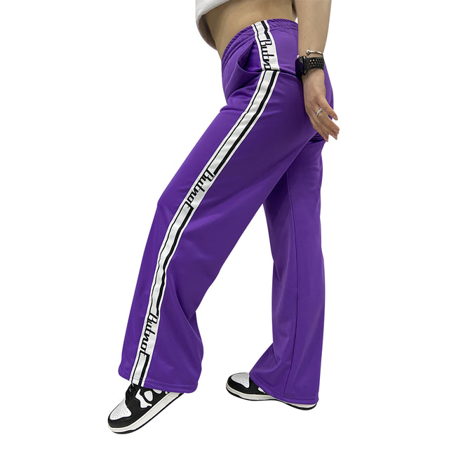 Butnot Pantalone a Zampa con Bande Laterali Viola D700