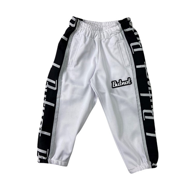 Butnot Pantalone Tuta Banda Logo Bianco Baby B9114 400