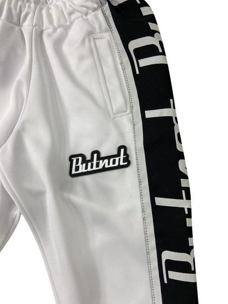 Butnot Pantalone Tuta Banda Logo Bianco Baby B9114 400