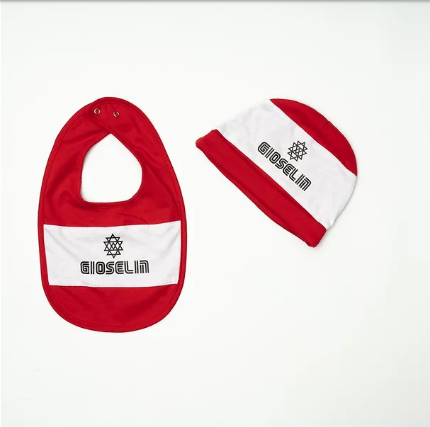 Gioselin Set Bavetto E Cappello Neonato Baby Rosso