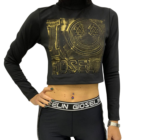 Gioselin Maglia Crop Smile Oro