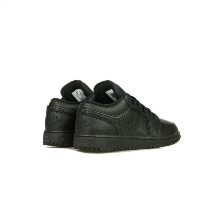 Jordan 1 Low Tumbled Leather Black (GS) 553560 091